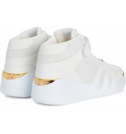 Giuseppe Zanotti, Talon Leather And Suede High-Top Men's Sneakers 6 White $240.80 Fashion Sneakers