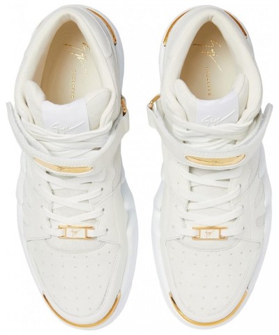 Giuseppe Zanotti, Talon Leather And Suede High-Top Men's Sneakers 6 White $240.80 Fashion Sneakers