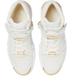 Giuseppe Zanotti, Talon Leather And Suede High-Top Men's Sneakers 6 White $240.80 Fashion Sneakers