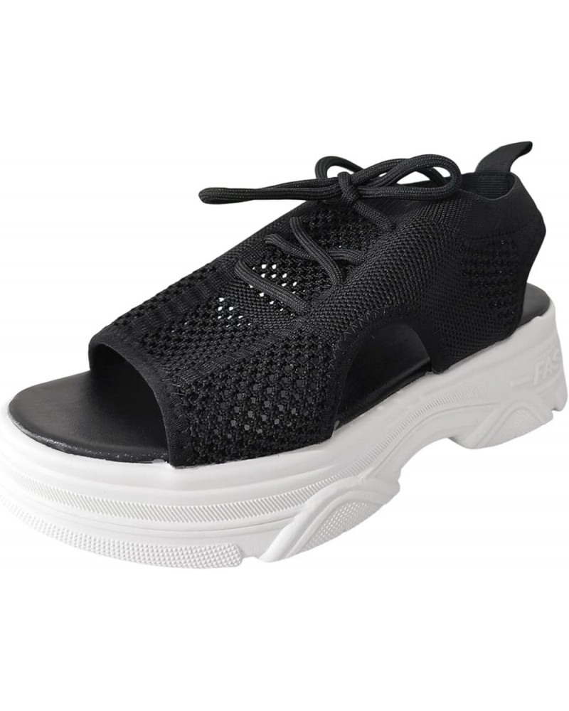 Women Summer Mesh Beach Slip On Sport Hollow Casual Open Toe Flat Soft Bottom Breathable Shoes Yoga Mat Womens Black $13.99 O...