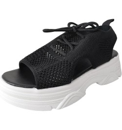 Women Summer Mesh Beach Slip On Sport Hollow Casual Open Toe Flat Soft Bottom Breathable Shoes Yoga Mat Womens Black $13.99 O...