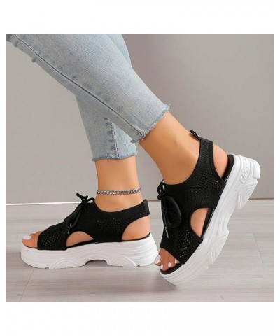 Women Summer Mesh Beach Slip On Sport Hollow Casual Open Toe Flat Soft Bottom Breathable Shoes Yoga Mat Womens Black $13.99 O...