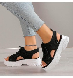 Women Summer Mesh Beach Slip On Sport Hollow Casual Open Toe Flat Soft Bottom Breathable Shoes Yoga Mat Womens Black $13.99 O...