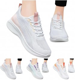 Women's Walking Shoes Lightweight Breathable Flying Woven Mesh Upper Casual Jogging Shoes Ladies Tennis Shoes Purple-3 $17.16...