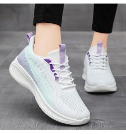 Women's Walking Shoes Lightweight Breathable Flying Woven Mesh Upper Casual Jogging Shoes Ladies Tennis Shoes Purple-3 $17.16...