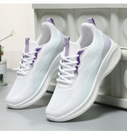 Women's Walking Shoes Lightweight Breathable Flying Woven Mesh Upper Casual Jogging Shoes Ladies Tennis Shoes Purple-3 $17.16...