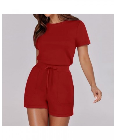 70s Jumpsuit for Women Bell Bottom Jumpsuit With 4 Pockets plus Size Tops Women Red-b➤➤ Womens Rompers 2024 Summer $13.01 San...