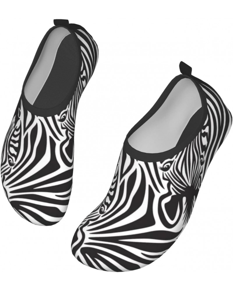 Non-Slip Water Shoes Quick-Dry Aqua Socks Barefoot Shoes for Beach Surf-Stripes Zebras $13.12 Athletic Shoes