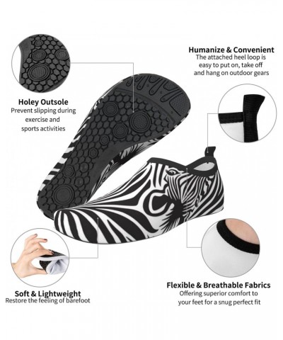 Non-Slip Water Shoes Quick-Dry Aqua Socks Barefoot Shoes for Beach Surf-Stripes Zebras $13.12 Athletic Shoes