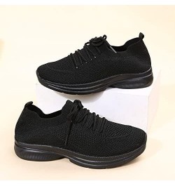 Walking Shoes for Women, Women's Fashion Mesh Wedge Sneakers Ladies Lace Up Casual Breathable Shoes Z-05 Black $20.72 Fashion...