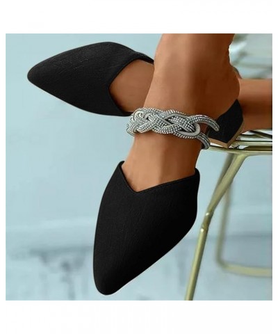 Ballroom Dance Shoes Women Size 11 Heeled Sandals For Women Summer Leather Sole Flat Dance Shoes Women Tap Dance Shoes D-blac...