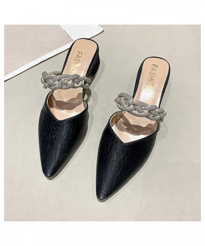 Ballroom Dance Shoes Women Size 11 Heeled Sandals For Women Summer Leather Sole Flat Dance Shoes Women Tap Dance Shoes D-blac...