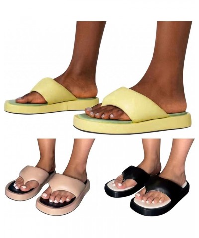 Women's Arch Support Slide Sandals Women Slippers Fashionable Simple and Solid Color Summer New Pattern Thick Bottomed (Black...