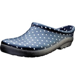 Waterproof Garden Shoe for Women – Outdoor Slip On Rain and Garden Clogs with Premium Comfort Insole, Ditsy Spring Blue 6 Bla...