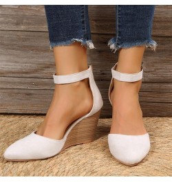 Women's Platform Wedge Sandals Short Thick Round Toe Leather Sandals Fashion Footbed Flats Shoes Double Bowknots Clearance 5-...