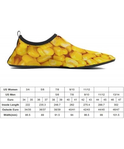 Yellow Corn Kernel Texture Men's Soft Water Shoes Beach Pool Yoga Socks Swim Shoes Sport for Women 7/8women,5/6men $14.88 Ath...