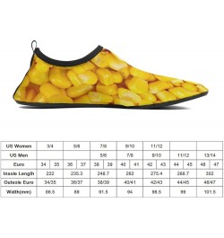 Yellow Corn Kernel Texture Men's Soft Water Shoes Beach Pool Yoga Socks Swim Shoes Sport for Women 7/8women,5/6men $14.88 Ath...