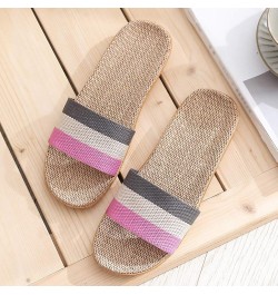 Womens Sandals Dressy Summer Flat, Women's Linen Beach Sandals Slippers Bow Boho Casual Summer Sandals D-grey $9.50 Sandals