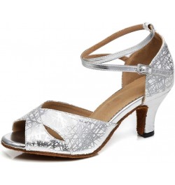 Womens Dress Heels for Wedding Peep Toe Party Shoes Silver US 9 $22.00 Pumps