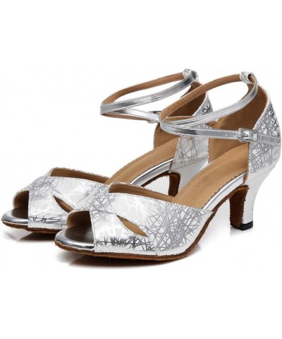 Womens Dress Heels for Wedding Peep Toe Party Shoes Silver US 9 $22.00 Pumps