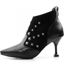 Fashion Women Thin Heel Ankle Boots with Pointed Toe Black $21.75 Boots