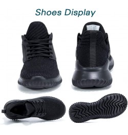 Womens Walking Shoes - Slip On Tennis Running Shoes Memory Foam Lightweight Work Sneakers for Indoor Outdoor Gym All Black $2...