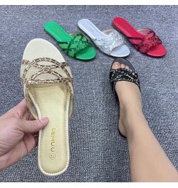 Lace up Arch Support Sandals for Women Women's 2023 Summer New Large Diamond Flat Fashion Casual Flip Flops (Black, 6.5) 7 Gr...