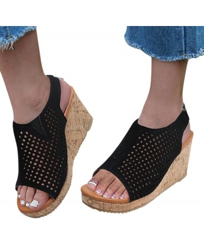 rose gold sandals for women flat sandals for women white chunky heels clear shoes for women women heels Z-04 Black $15.90 San...