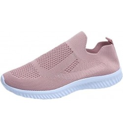 Summer Leisure Walking Shoes Women's Fashion Hollow Slip-on Sneaker Breathable Knit Mesh Fitness Shoes Lightweight Soft Sole ...