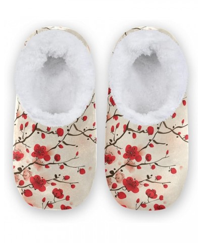 Women's Closed Back House Slippers Memory Foam Slippers Comfy Slippers Floral Indoor Outdoor Winter Bedroom Shoes Fuzzy Fleec...