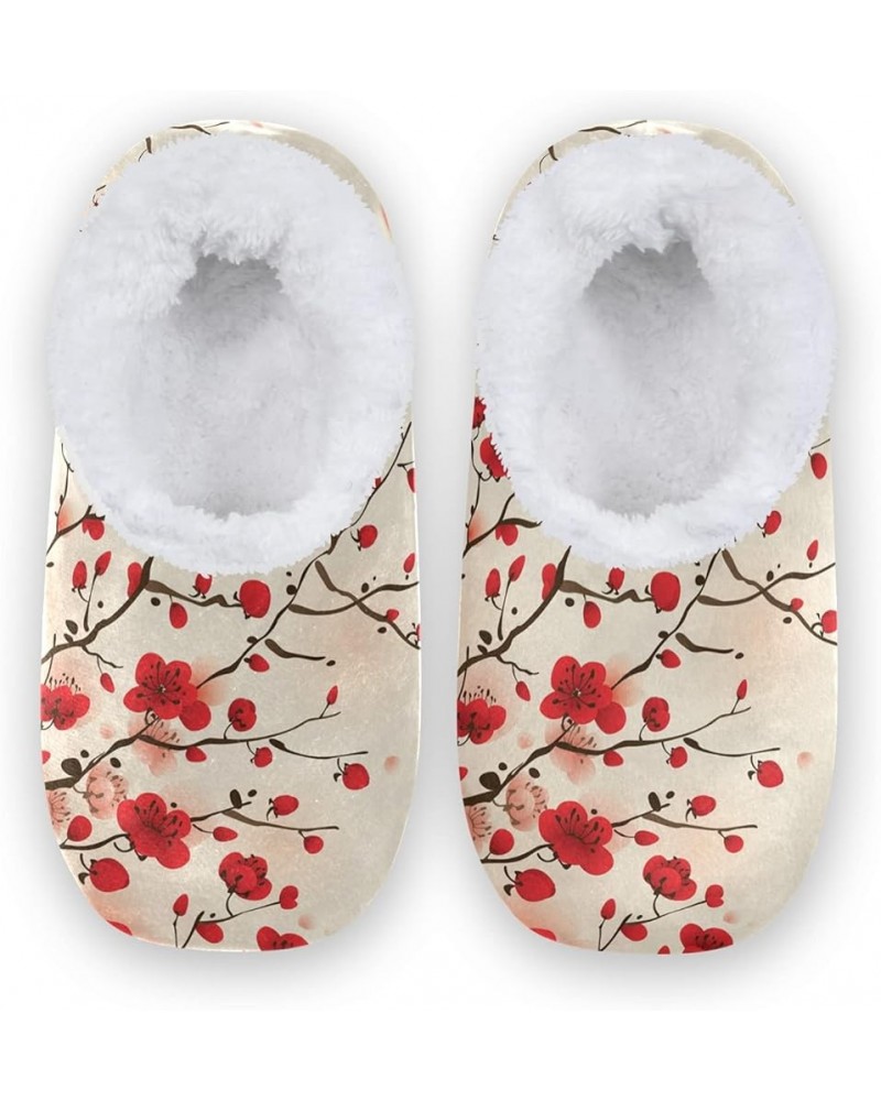 Women's Closed Back House Slippers Memory Foam Slippers Comfy Slippers Floral Indoor Outdoor Winter Bedroom Shoes Fuzzy Fleec...