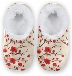 Women's Closed Back House Slippers Memory Foam Slippers Comfy Slippers Floral Indoor Outdoor Winter Bedroom Shoes Fuzzy Fleec...