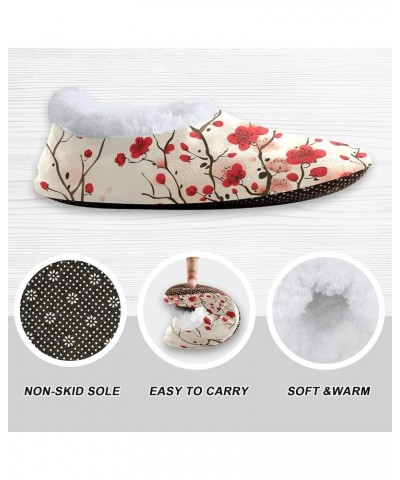 Women's Closed Back House Slippers Memory Foam Slippers Comfy Slippers Floral Indoor Outdoor Winter Bedroom Shoes Fuzzy Fleec...