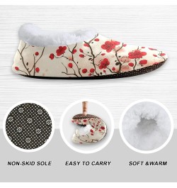 Women's Closed Back House Slippers Memory Foam Slippers Comfy Slippers Floral Indoor Outdoor Winter Bedroom Shoes Fuzzy Fleec...