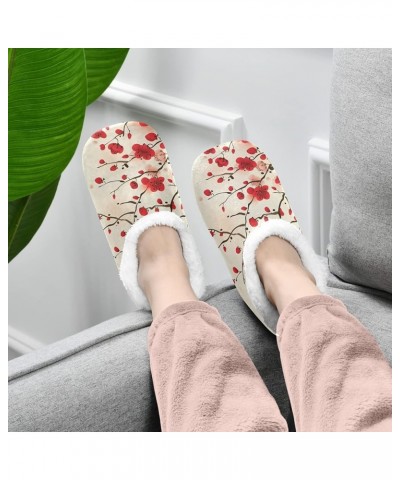 Women's Closed Back House Slippers Memory Foam Slippers Comfy Slippers Floral Indoor Outdoor Winter Bedroom Shoes Fuzzy Fleec...