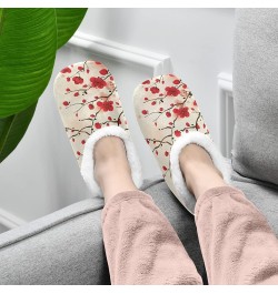 Women's Closed Back House Slippers Memory Foam Slippers Comfy Slippers Floral Indoor Outdoor Winter Bedroom Shoes Fuzzy Fleec...