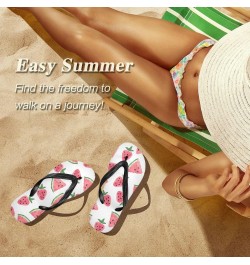 Watermelon Strawberry Flip Flop Sandal Men's and Women's Summer Sandal | Beach & Water Shoes(37) $11.04 Sandals