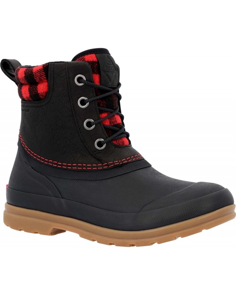 Women's Odlw6pld Originals Leather Duck Lace 6 Black/Buffalo Plaid $38.88 Outdoor Shoes