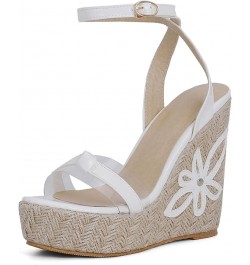 Patent Espadrilles Women Open Toe Fashion Wedge Sandals White 1 $25.59 Sandals