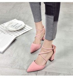 Dance Shoes For Women Line Dancing Casual Heeled Sandals For Women Dance Heels 3 Inch Half Soles Dance Shoes Womens Wo Pink-5...