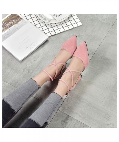 Dance Shoes For Women Line Dancing Casual Heeled Sandals For Women Dance Heels 3 Inch Half Soles Dance Shoes Womens Wo Pink-5...