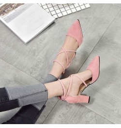 Dance Shoes For Women Line Dancing Casual Heeled Sandals For Women Dance Heels 3 Inch Half Soles Dance Shoes Womens Wo Pink-5...