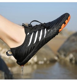 Summer Water Shoes Men and Women Quick Drying Shoes Hiking Swimming Diving Shoes Tracing Shoes Elastic Lace Up Stripes Fashio...