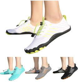 Summer Water Shoes Men and Women Quick Drying Shoes Hiking Swimming Diving Shoes Tracing Shoes Elastic Lace Up Stripes Fashio...