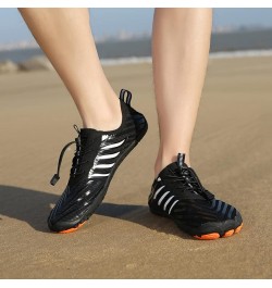 Summer Water Shoes Men and Women Quick Drying Shoes Hiking Swimming Diving Shoes Tracing Shoes Elastic Lace Up Stripes Fashio...