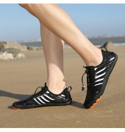 Summer Water Shoes Men and Women Quick Drying Shoes Hiking Swimming Diving Shoes Tracing Shoes Elastic Lace Up Stripes Fashio...