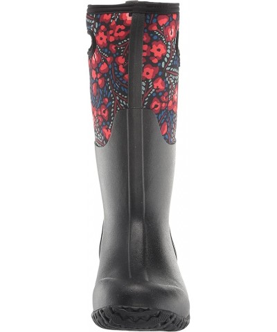 Women's Mesa Rain Boot Super Flowers Print - Black $39.48 Outdoor Shoes