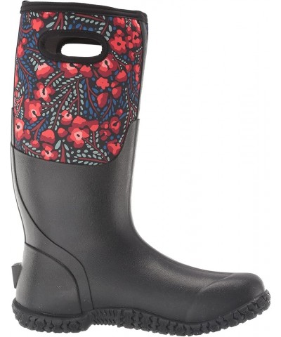 Women's Mesa Rain Boot Super Flowers Print - Black $39.48 Outdoor Shoes