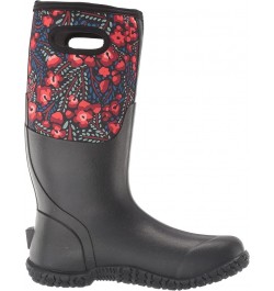 Women's Mesa Rain Boot Super Flowers Print - Black $39.48 Outdoor Shoes