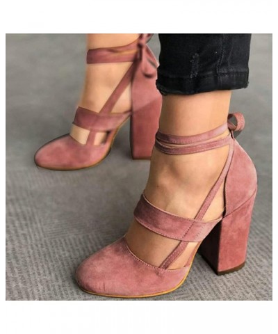 Heeled sandals For Women Beachy sandals For Women Black Platform Heels For Women Platform Beach sandals Women Low Heel 2-pink...